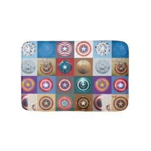 Captain America 75th Anniversary Shield Patchwork Bathroom Mat