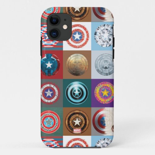 Captain America 75th Anniversary Shield Patchwork iPhone 11 Case