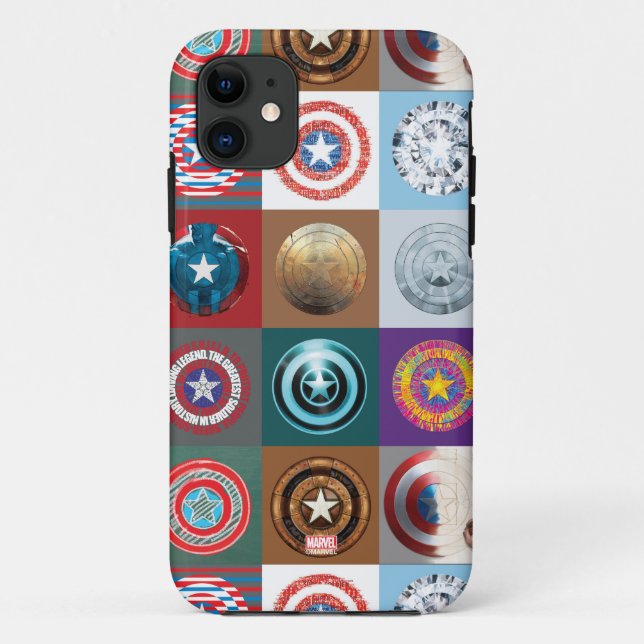 Captain America 75th Anniversary Shield Patchwork Case-Mate iPhone Case (Back)