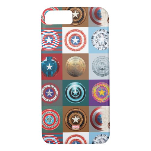 Captain America 75th Anniversary Shield Patchwork iPhone 87 Case