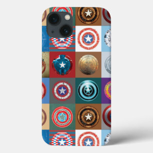 Captain America 75th Anniversary Shield Patchwork iPhone 13 Case