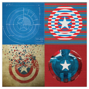 Captain America 75th Anniversary Shield Patchwork Fabric
