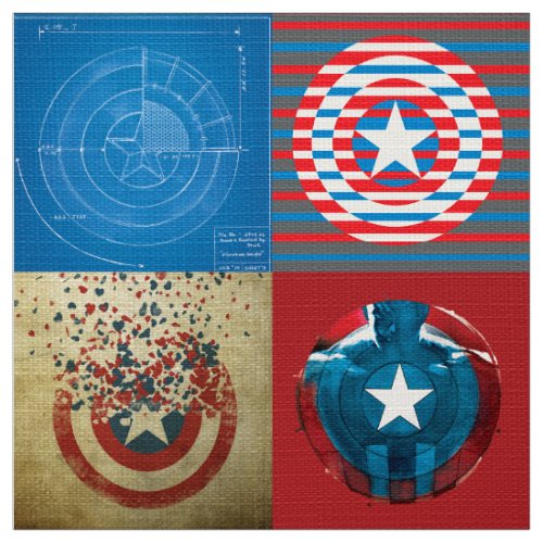 Captain America 75th Anniversary Shield Patchwork Fabric