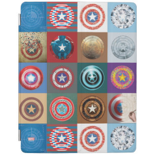 Captain America 75th Anniversary Shield Patchwork iPad Smart Cover