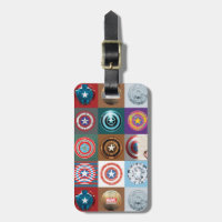 Captain America 75th Anniversary Shield Patchwork Luggage Tag