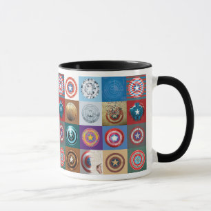 Captain America 75th Anniversary Shield Patchwork Mug