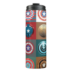 Captain America 75th Anniversary Shield Patchwork Thermal Tumbler