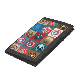 Captain America 75th Anniversary Shield Patchwork Trifold Wallet