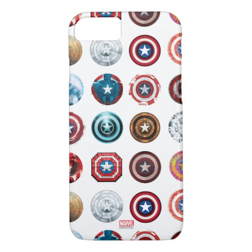 Captain America 75th Anniversary Shield Pattern iPhone 87 Case