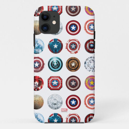 Captain America 75th Anniversary Shield Pattern iPhone 11 Case