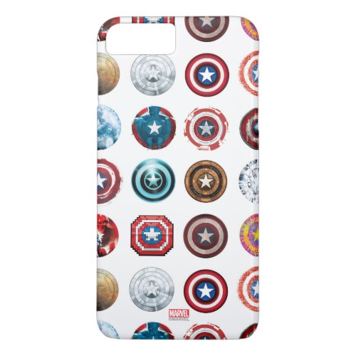 Captain America 75th Anniversary Shield Pattern iPhone 8 Plus7 Plus Case