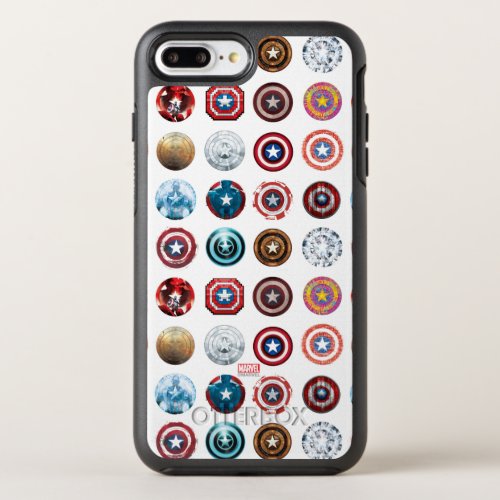 Captain America 75th Anniversary Shield Pattern OtterBox Symmetry iPhone 8 Plus7 Plus Case