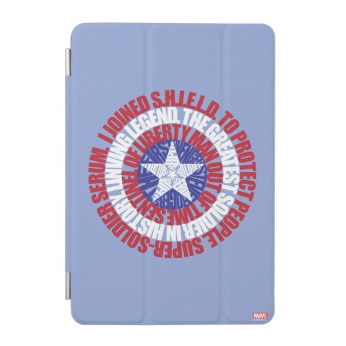 Captain America Alias Typography Shield iPad Mini Cover