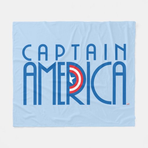 Captain America Art Deco Name Fleece Blanket