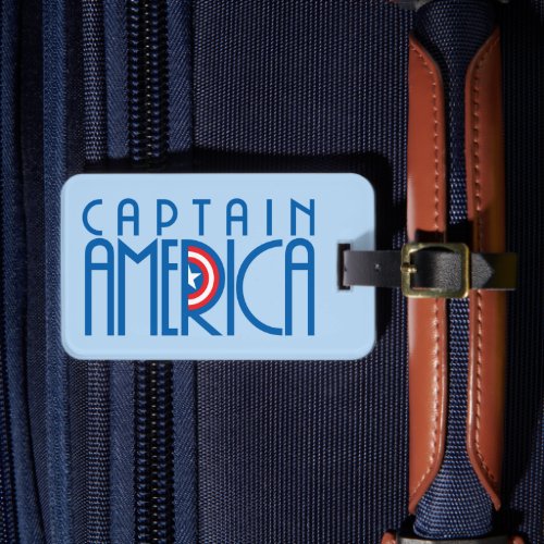 Captain America Art Deco Name Luggage Tag