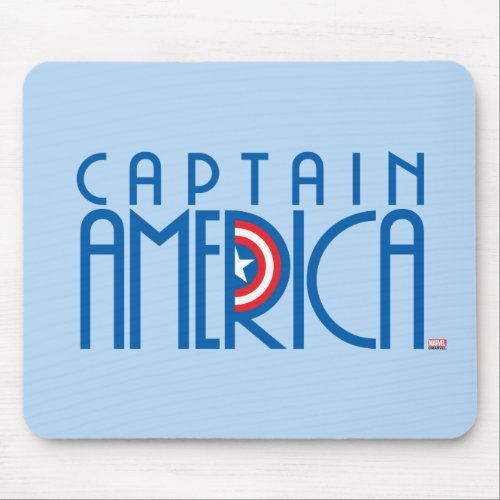 Captain America Art Deco Name Mouse Pad