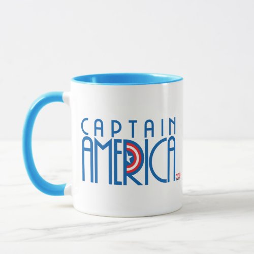 Captain America Art Deco Name Mug