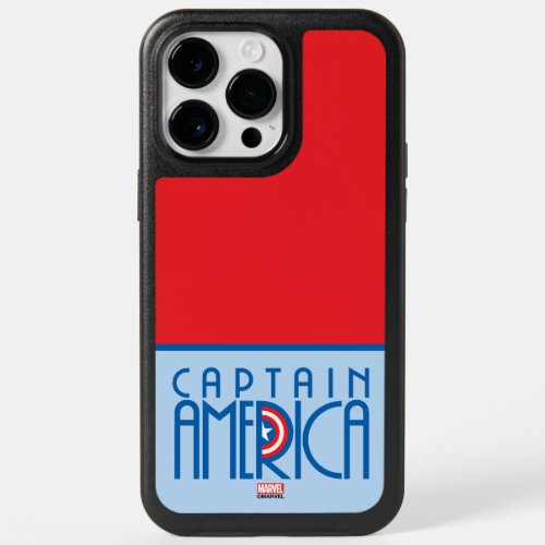 Captain America Art Deco Name OtterBox iPhone 14 Pro Max Case