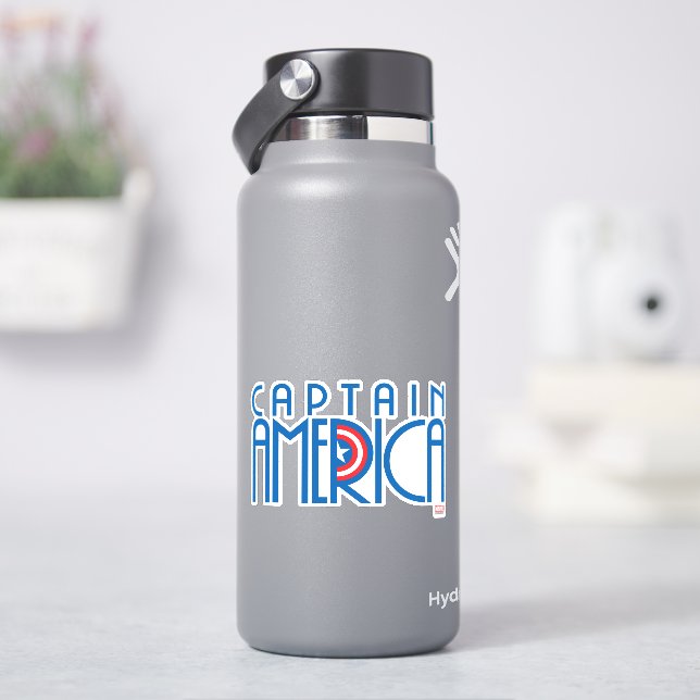 Captain America Art Deco Name Sticker (HydroFlask)