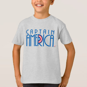 Captain America Art Deco Name T-Shirt