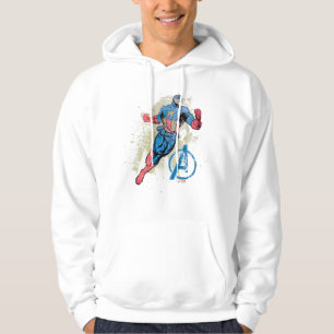 Captain America Avenger Grunge Graphic Hoodie