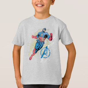 Captain America Avenger Grunge Graphic T-Shirt