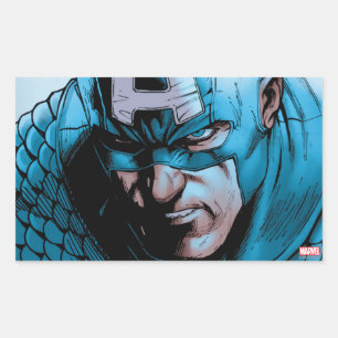 Captain America Avengers Comic Panel Rectangular Sticker