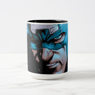 Captain America Avengers Comic Panel Two-Tone Coffee Mug