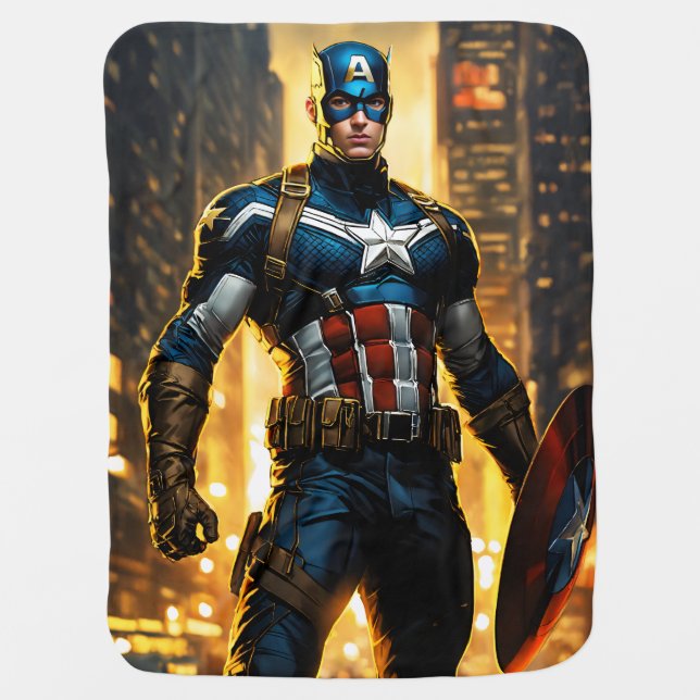 Captain America Baby Blanket (Front)