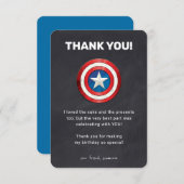 Captain America Birthday Thank You Invitation (Front/Back)