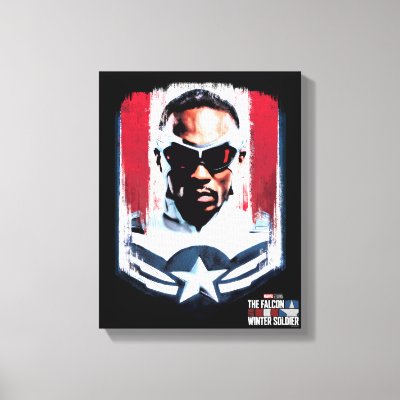 Captain America Closeup Graphic Canvas Print
