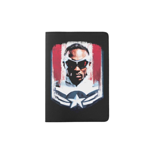 Captain America Closeup Graphic Passport Holder (Front)