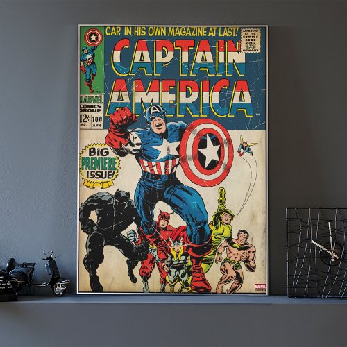 Captain America Comic 100 Poster