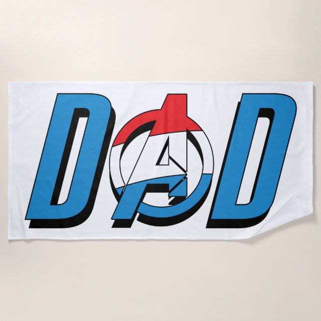 Captain America Dad Beach Towel (Front)