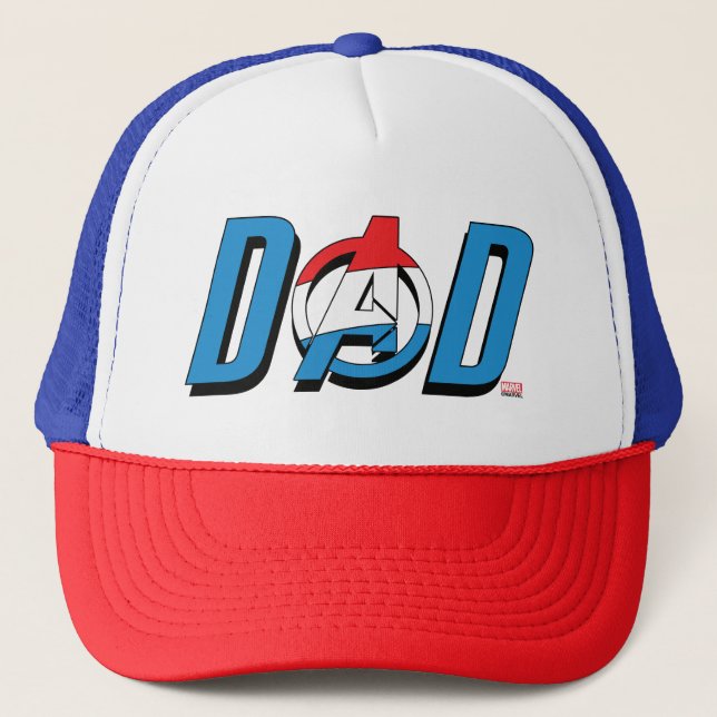 Captain America Dad Trucker Hat (Front)