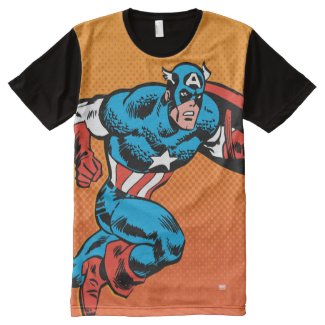 Captain America Dash All-Over-Print T-Shirt