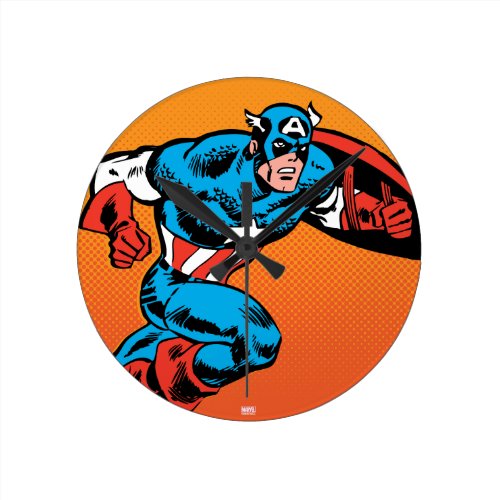 Captain America Dash Round Clock