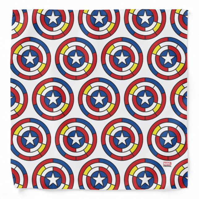 Captain America De Stijl Abstract Shield Bandana (Front)