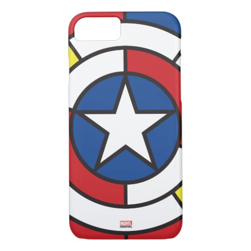 Captain America De Stijl Abstract Shield iPhone 87 Case