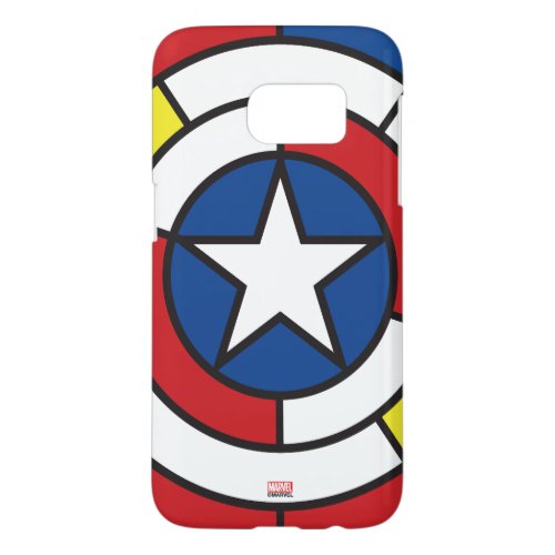 Captain America De Stijl Abstract Shield Samsung Galaxy S7 Case