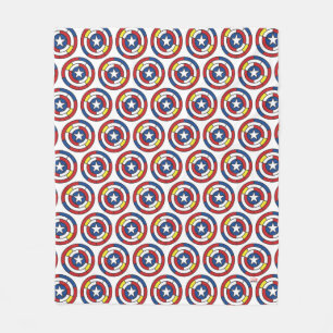 Captain America De Stijl Abstract Shield Fleece Blanket