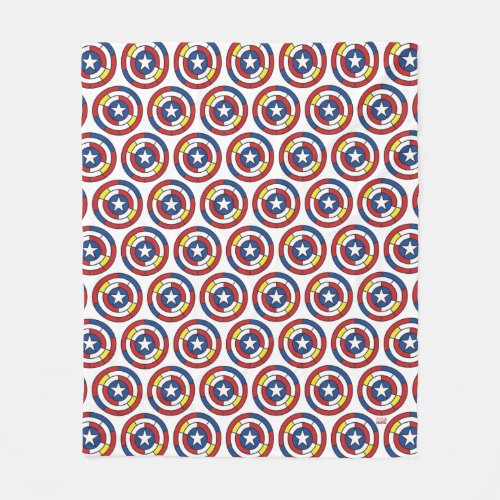 Captain America De Stijl Abstract Shield Fleece Blanket