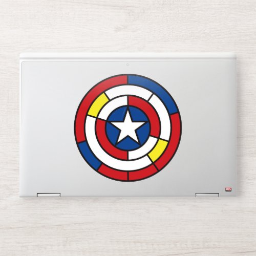 Captain America De Stijl Abstract Shield HP Laptop Skin