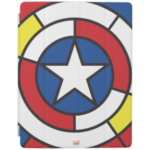 Captain America De Stijl Abstract Shield iPad Smart Cover
