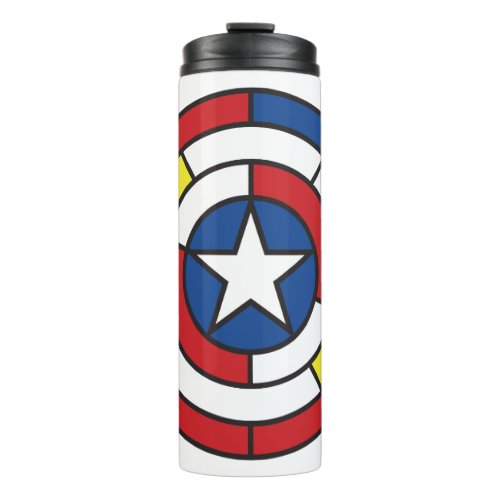 Captain America De Stijl Abstract Shield Thermal Tumbler