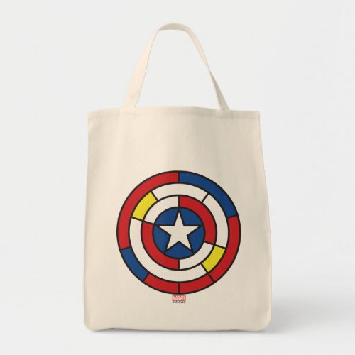 Captain America De Stijl Abstract Shield Tote Bag
