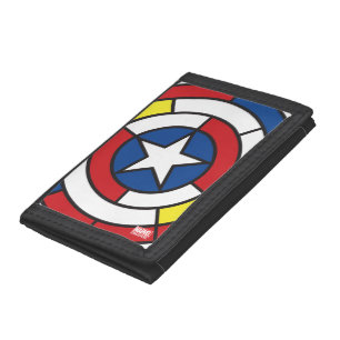 Captain America De Stijl Abstract Shield Trifold Wallet