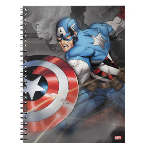 Captain America Deflecting Attack Notebook