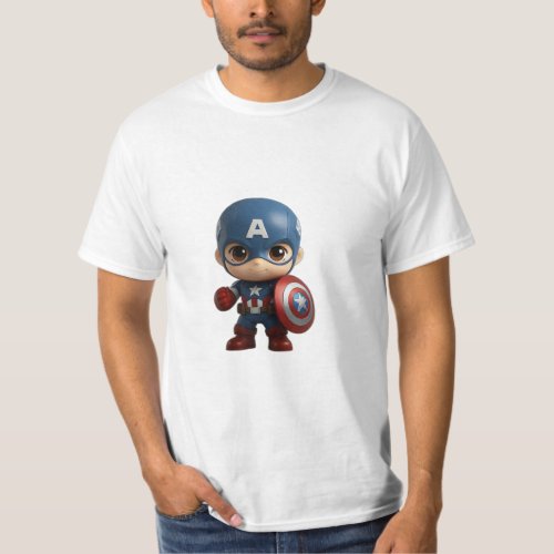 Captain America Design T_Shirt _ Stylish  Iconic