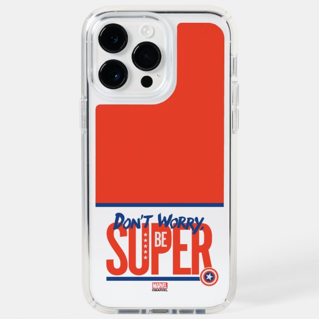 Captain America - Don't Worry, Be Super Speck iPhone Case (Front)